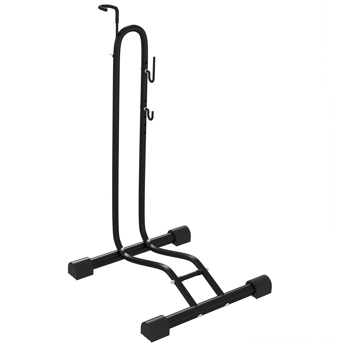 Fietsstandaard, verticaal/horizontaal, voor 24-29", 700c, 41 x 41 x 76-121cm, staal, zwart