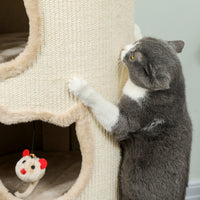 Krabton, 96 cm, 4-laagse kattentoren met wasbaar bed, 3 slaapholen, hangend speelgoed, voor meerdere katten (8)