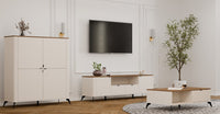 TV-Schrank CORDOBA 2D2S Kaschmir Beige Eiche Castello 2 Schubladen – Produktabbildung 2