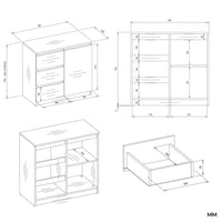 Kommode Malwa 1D3S KASCHMIR BEIGE – Produktabbildung 6