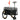 Bagagewagen bolderkar 130 x 64 x 103 cm staal zwart+grijs