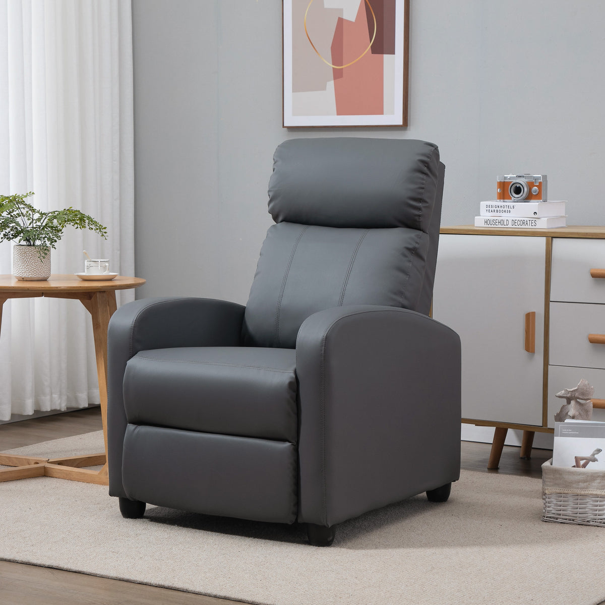 Relaxfauteuil televisiefauteuil met vibratiemassage, ligfunctie, 2 massagepunten, afstandsbediening, 68 x 88 x (2)