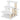 Kattentrap 3-traps huisdiertrap met krabpalen bal hondentrap dierentrap voor katten tot 5 kg pluche jute wit 45