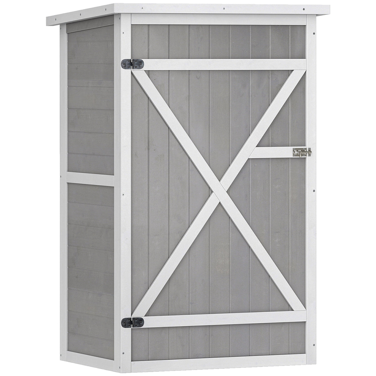 Gereedschapsschuur met legplanken weerbestendig 75 x 56 x 115cm grijs