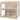 Kweekbak verhoogd plantenbed, weerbestendig, 2 niveaus, vurenhout, 103 x 61 x 103 cm, natuur