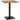 Eettafel vierkante keukentafel voor 2 personen eettafel met houtlook stalen onderstel 70 x 70 x 75 cm