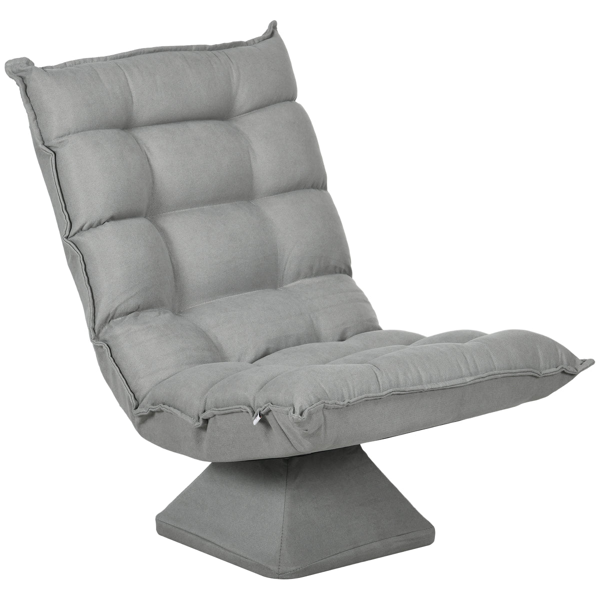 Relaxfauteuil leesfauteuil, draaibaar, fluweeloptiek, 62 cm x 70 cm x 95 cm, lichtgrijs (10)