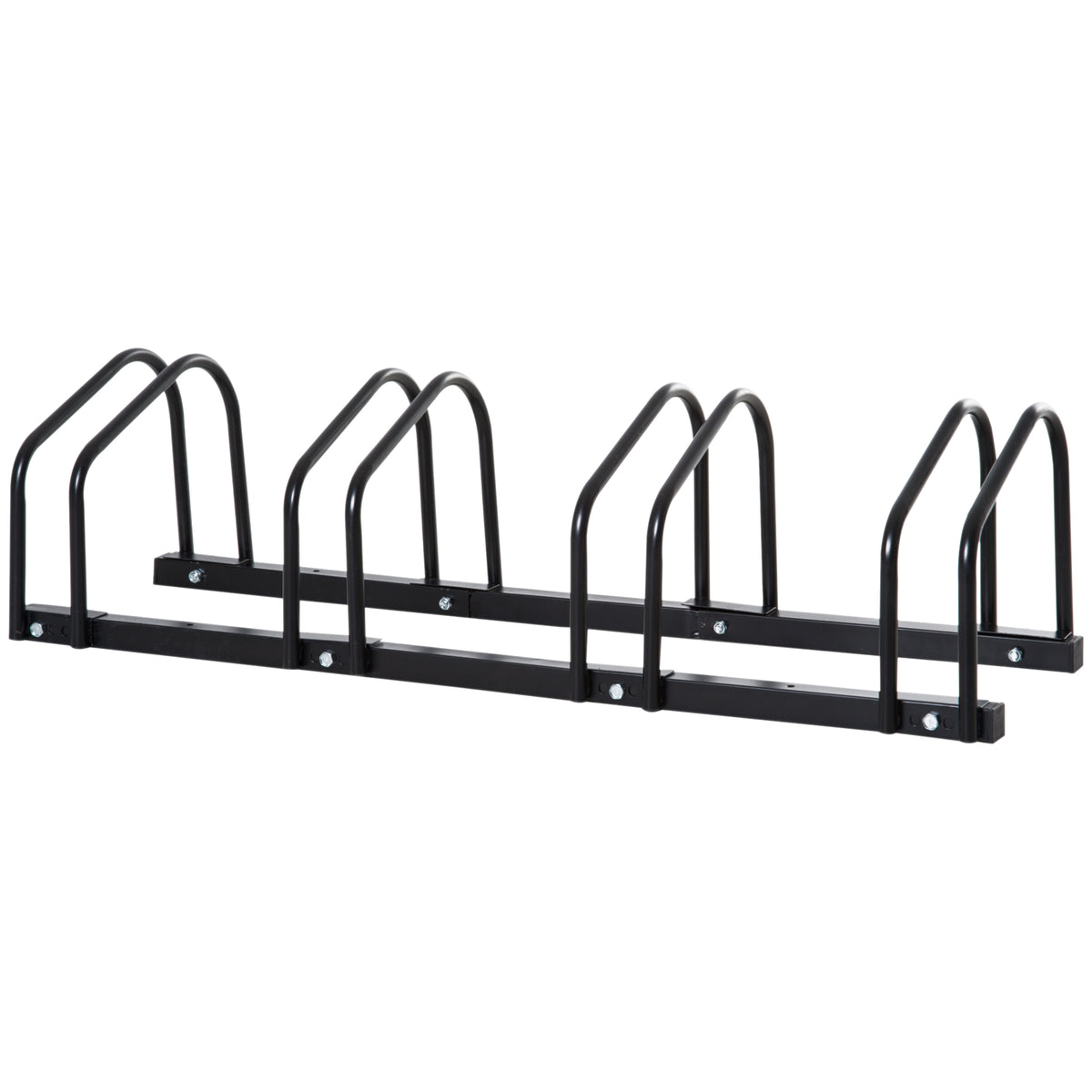 Fietsenrek voor 4 fietsen, weerbestendig, wand- of vloermontage, staal 110 x 33 x 27 cm
