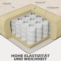 Tweezitsbank, comfortabel, 134x71x82 cm, beige (6)
