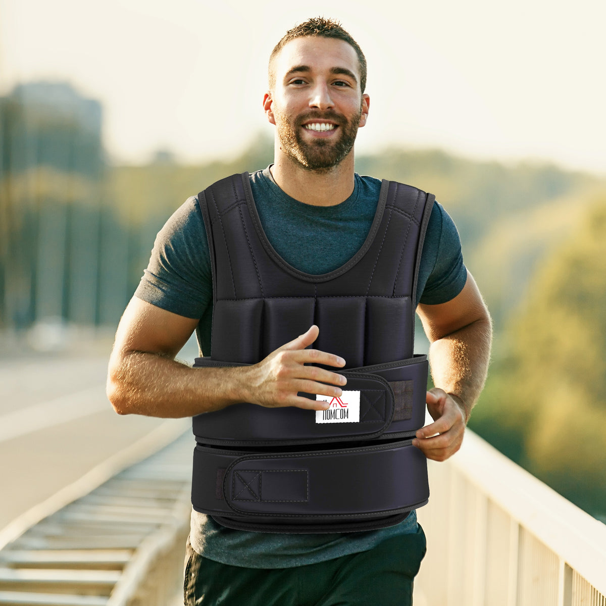 Gewichtsvest 20 KG verstelbaar trainingsvest met uitneembare gewichten zwart (2)
