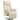 Relaxfauteuil, ligfunctie, lederlook, voetensteun, tot 150 kg, 78 x 80 x 109 cm, crème