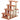 Huisdierentrap, krabpaal, 4 treden, voor dieren tot 5 kg, 60x40x64 cm, bruin