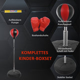 Punchingball-set staande bokszak trainingsset 125/131/138/145 cm in hoogte verstelbaar met 1 paar handschoenen 1 (5)