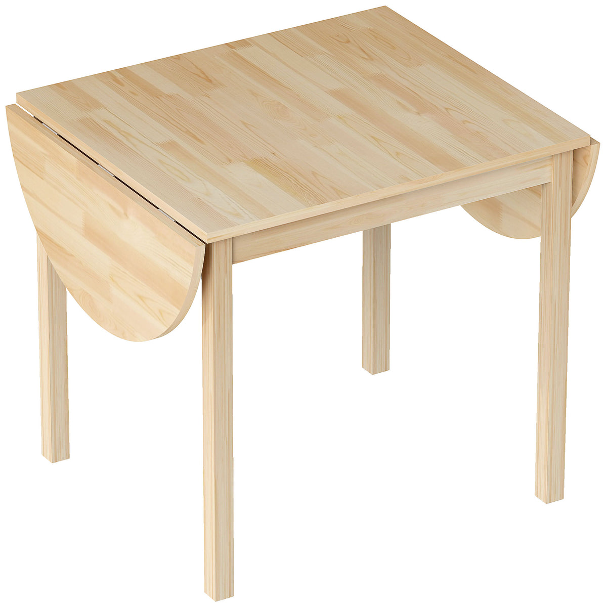 Houten eettafel inklapbaar keukentafel voor 6 personen met klapbladontwerp 140 x 70 x 75 cm naturel hout