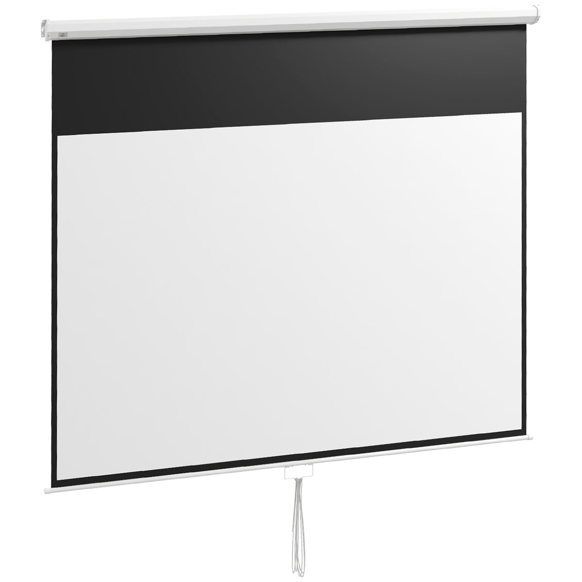 Projectiescherm, 120 inch, 16:9 formaat, wand- of plafondmontage, wit