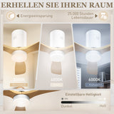 Plafondventilator met ledverlichting, 6 snelheden, afstandsbediening, lichtbruin (4)