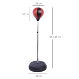 Punchingball-set staande bokszak trainingsset 125/131/138/145 cm in hoogte verstelbaar met 1 paar handschoenen 1 (3)